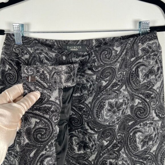 NWT TALBOTS WOOL Blend Paisley Wrap Pencil Lined Knee Length Skirt Size 4 - Picture 12 of 15
